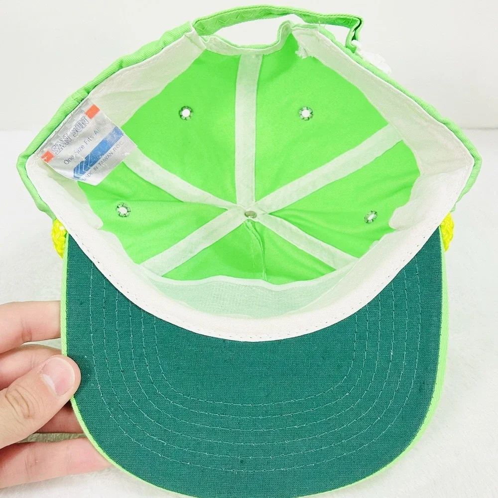 Chemsearch Vintage‎ Trucker Rope Hat Cap Adjustable Strapback Green Outdoors